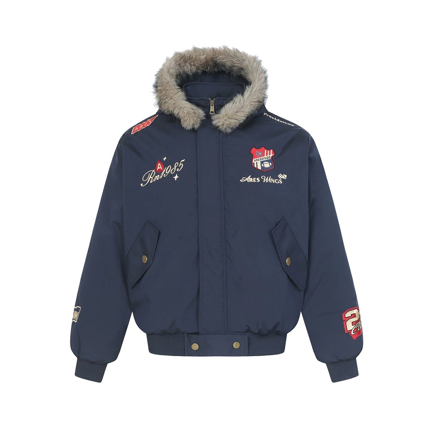 American Vintage Embroidered Badge Padded Jacket FE0348
