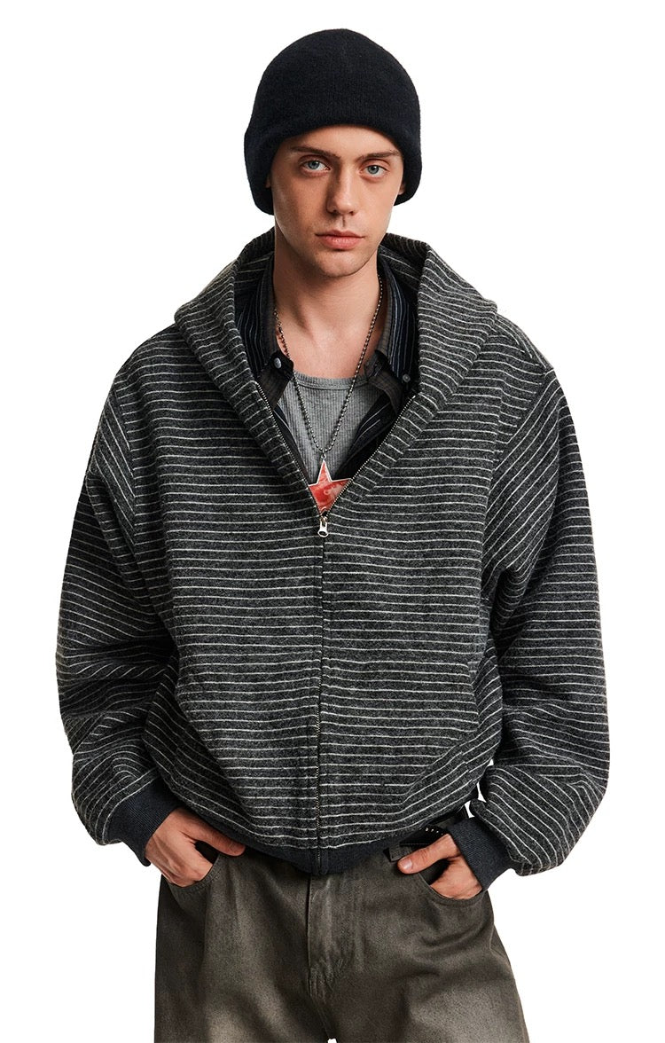 American Vintage Streetwear Cardigan Hoodie FE0339