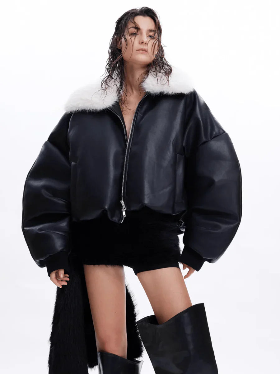 COTTON LEATHER JACKET FE0486