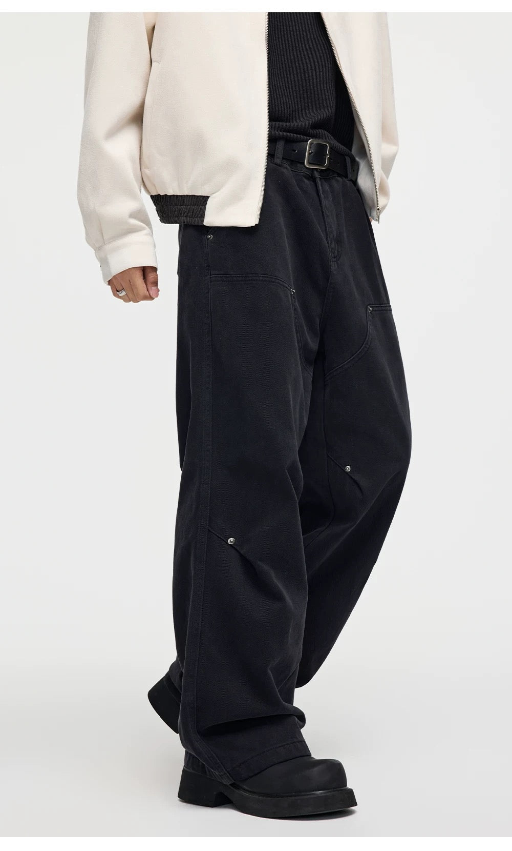 Men’s Vintage American Wide-Leg Denim Jeans FE0386