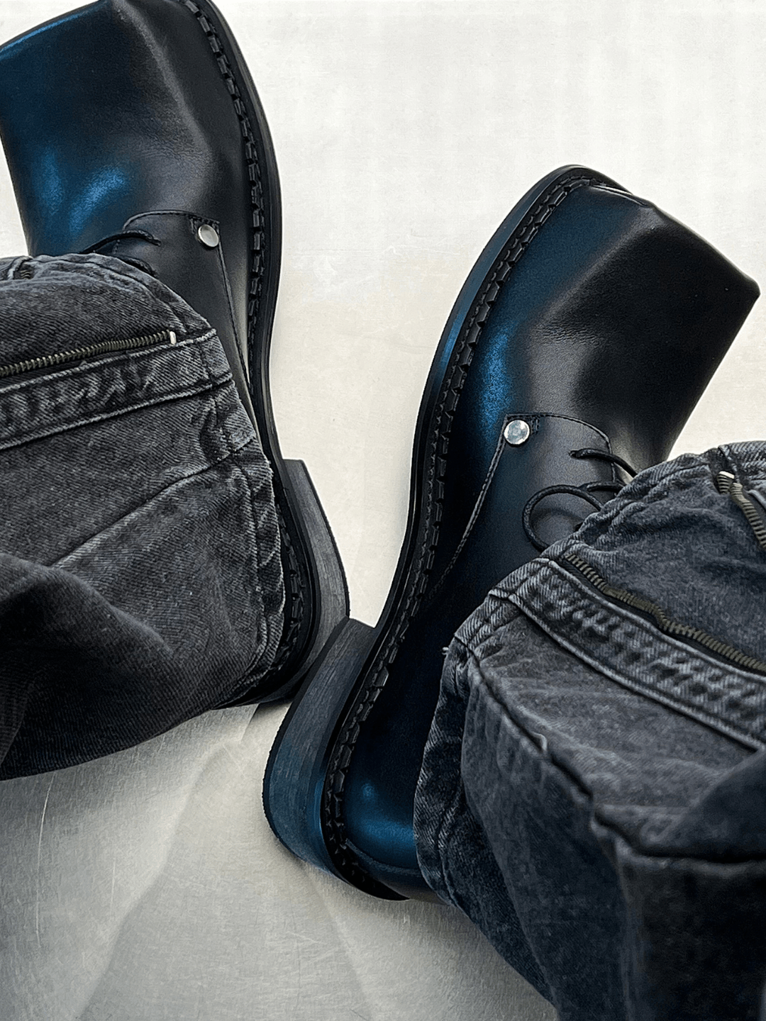 square head Derby shoes S044