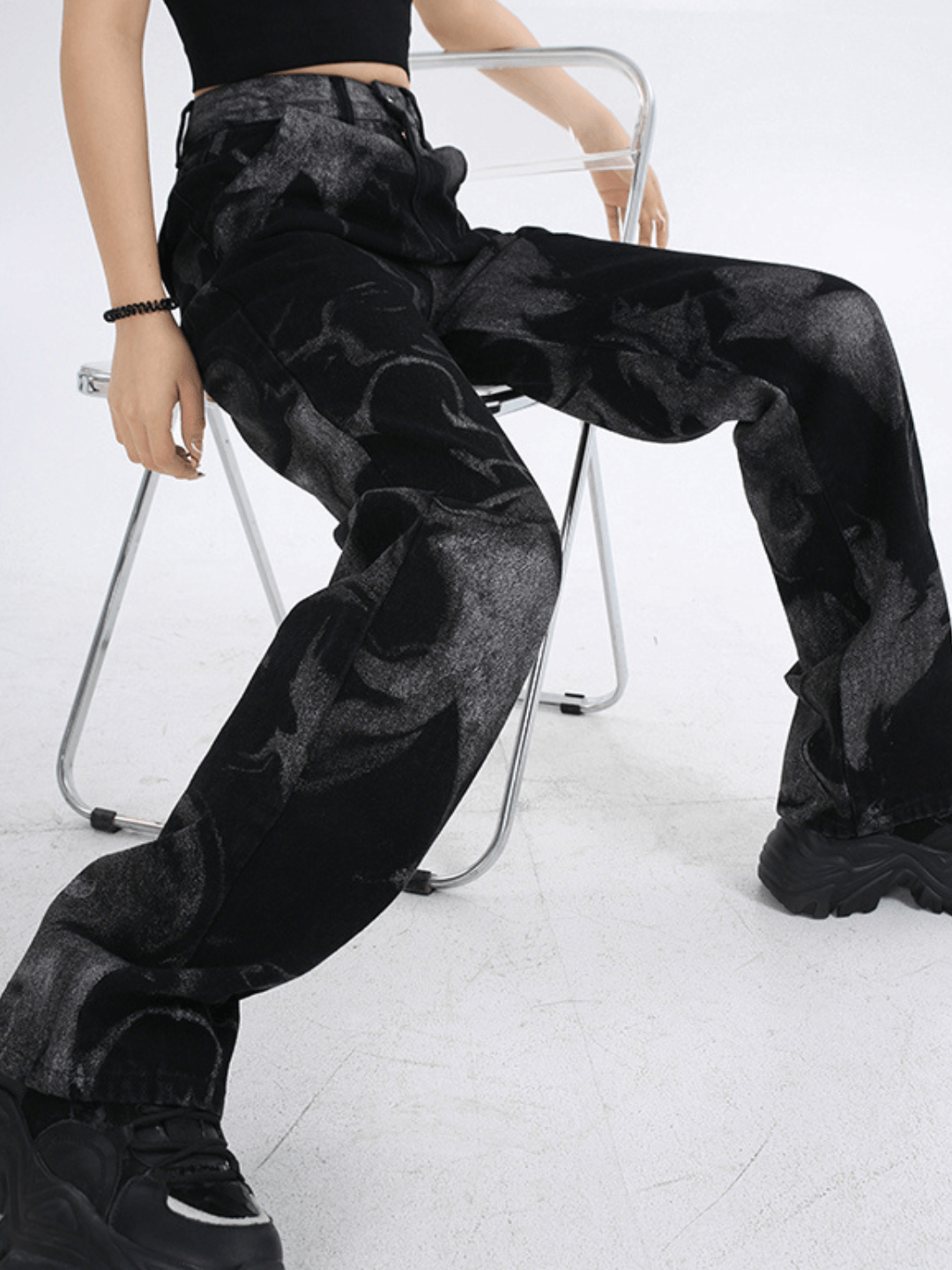 American retro straight jeans B0142