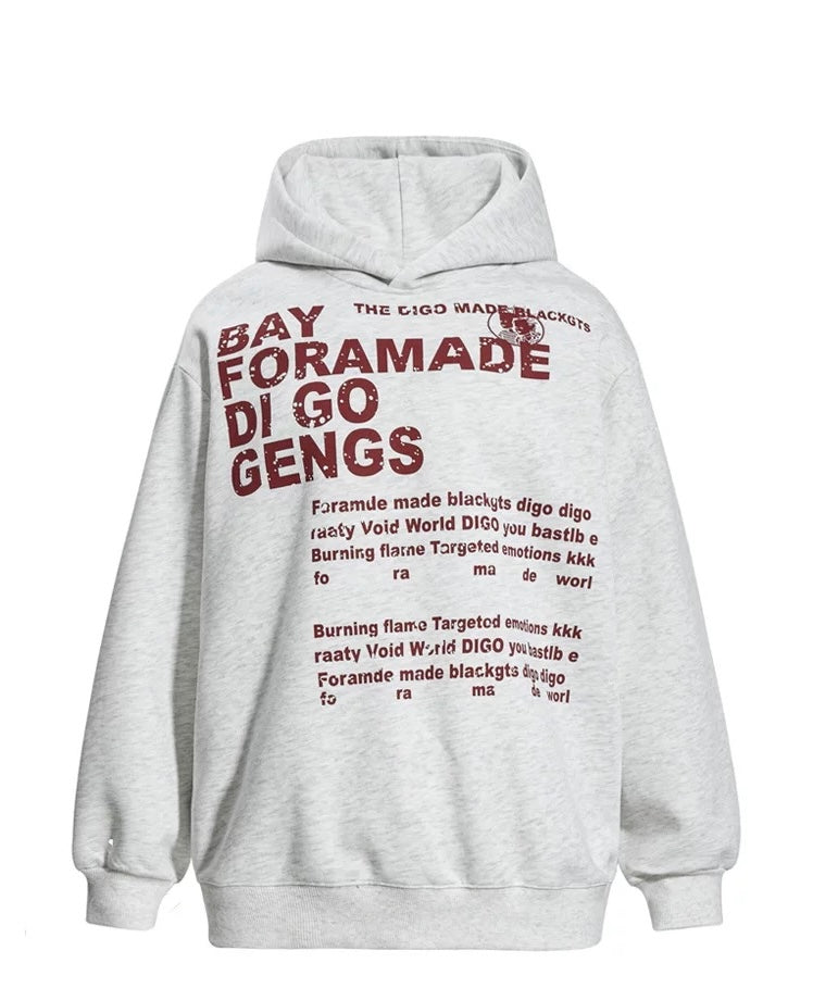 Men’s Vintage Minimalist Hoodie – American Retro Streetwear Pullover with Unique Design FE0024