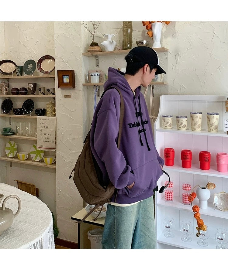 Men’s Vintage Brushed Embroidery Hoodie FE0334