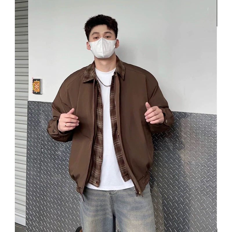 Men’s Retro American Plaid Lapel Jacket FE0079
