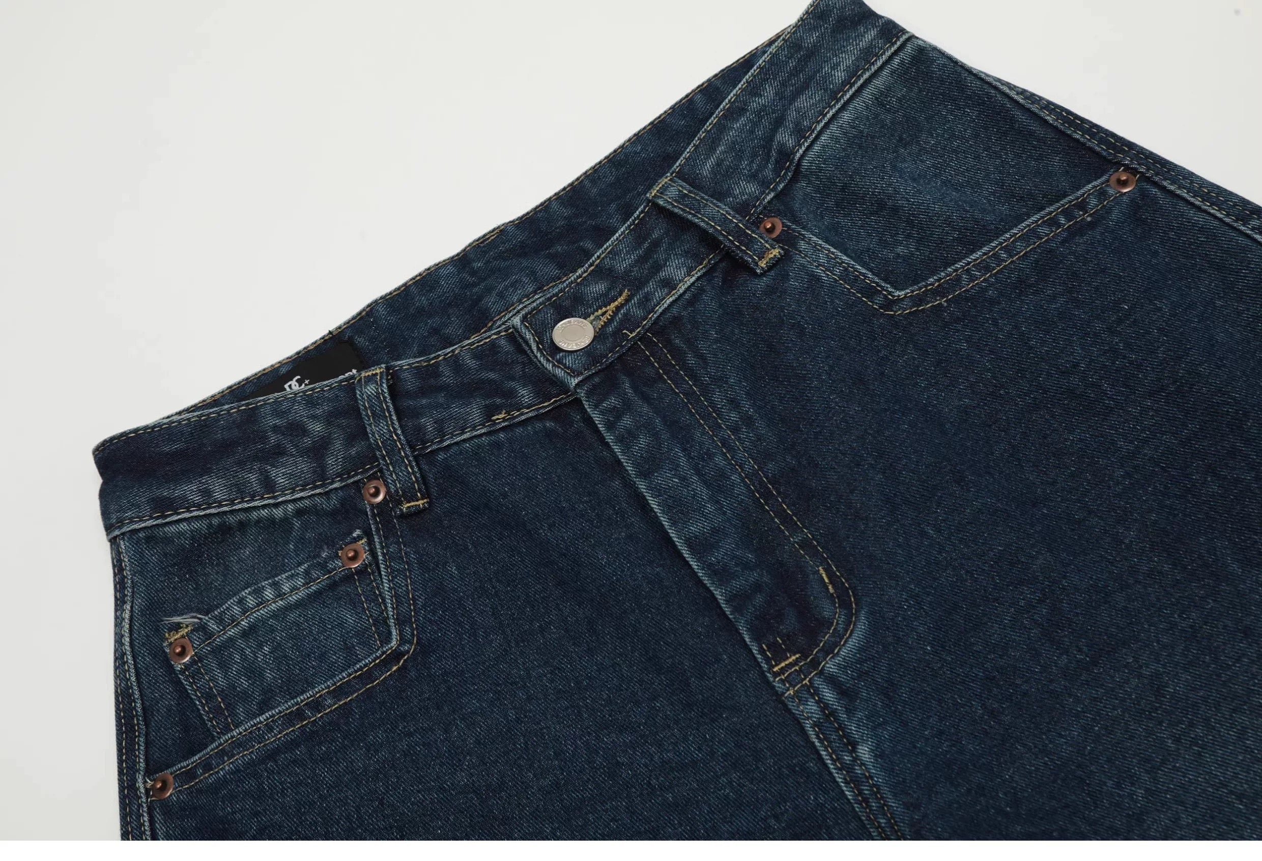 Vintage American Multi-Pocket Jeans – Loose Fit Workwear Street Denim Pants FE0050