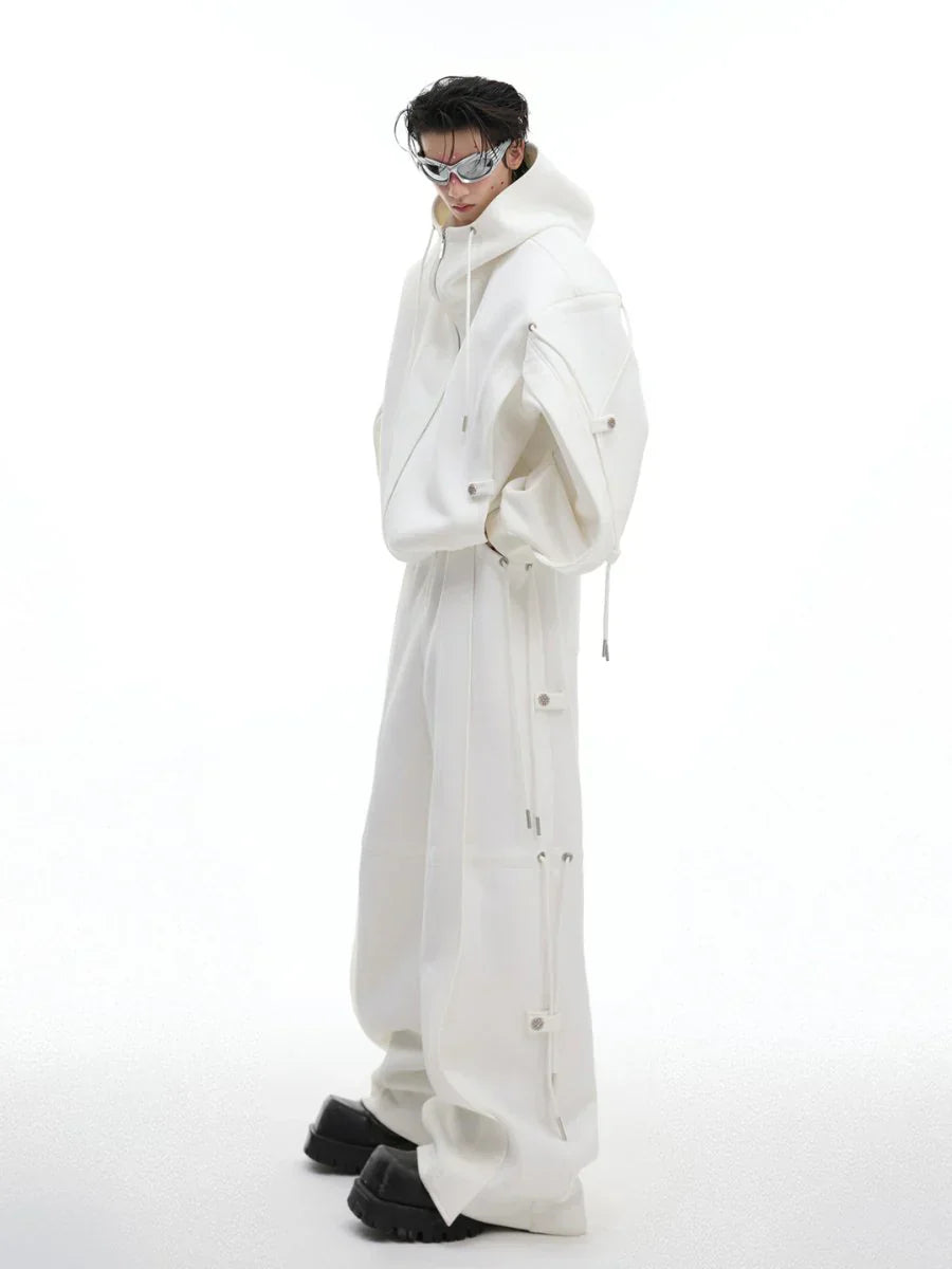 LOOSE HOODED SWEATER JACKET + BOTTOMS FE0491