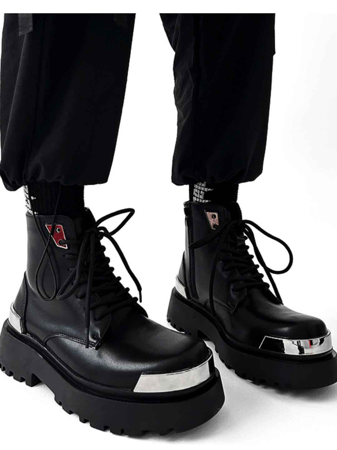 High-top Motorcycle Leather Work Boots S047