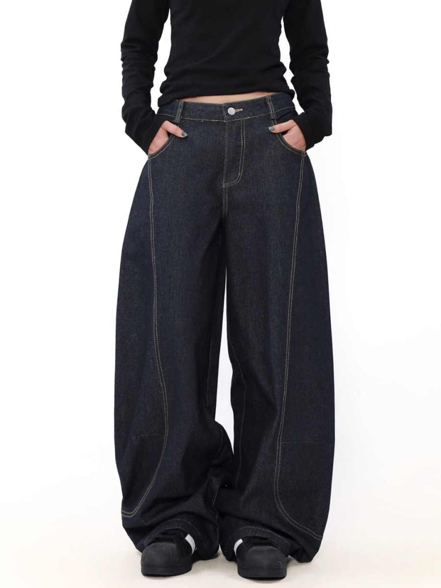 wide leg straight jeans FE0108