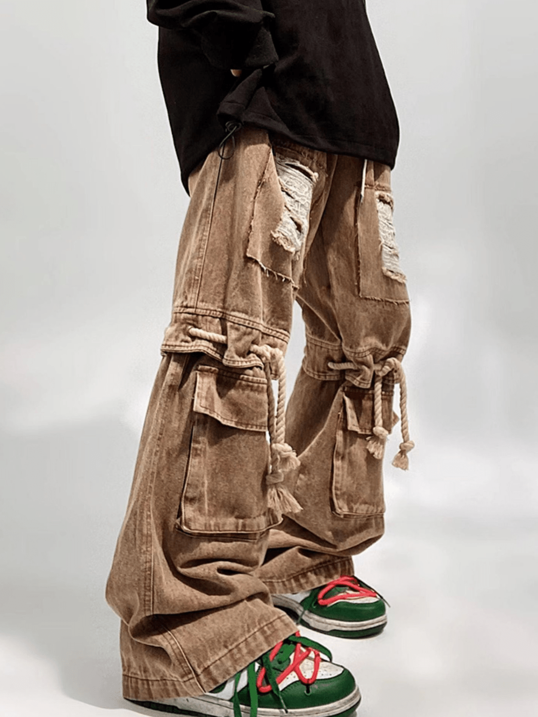 vintage straight wide leg pants FE0105