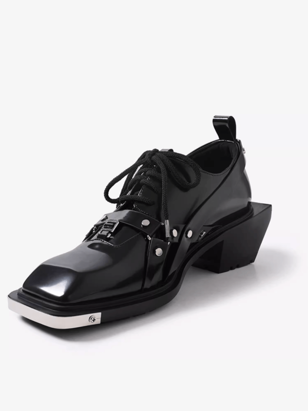 Square Toe Derby Leather Shoes S031