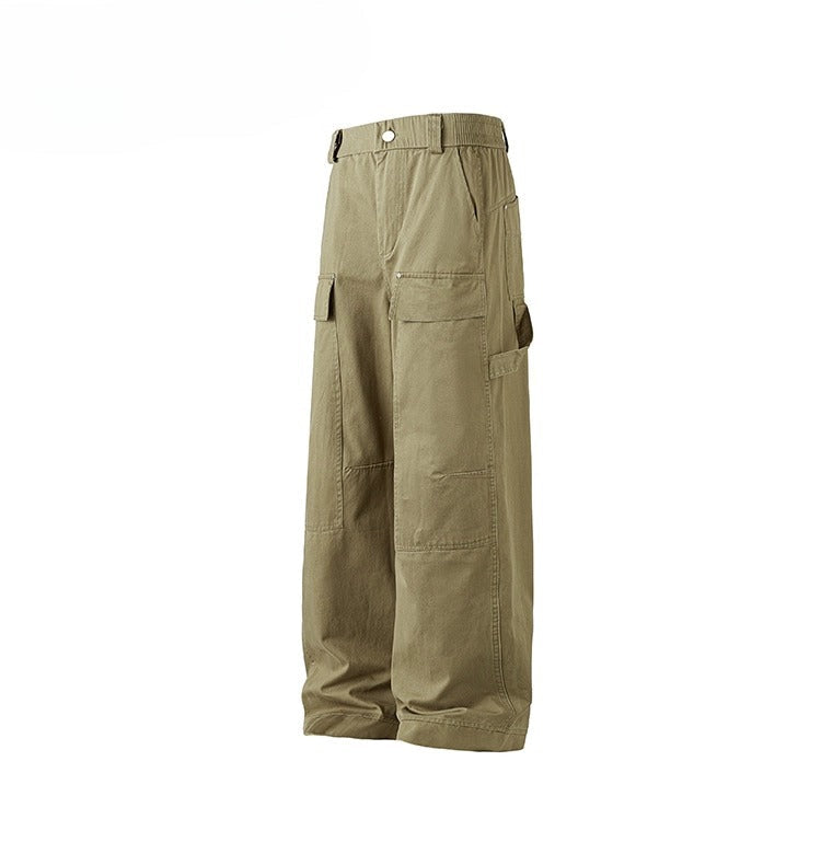 Semi-elastic loose overalls FE0690