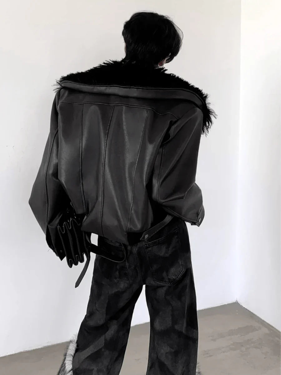 FUR LEATHER JACKET FE0454