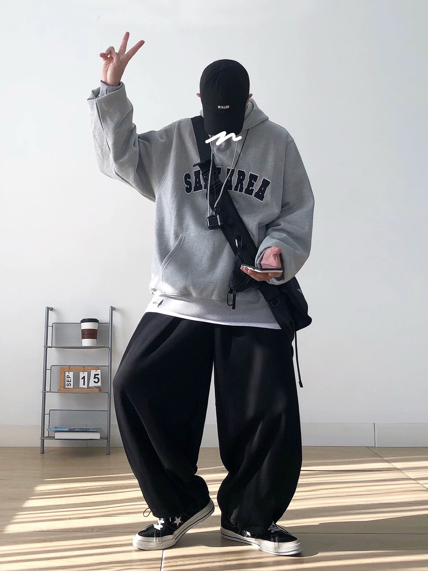 Embroidered Lettering Cityboy Hoodie FE0266