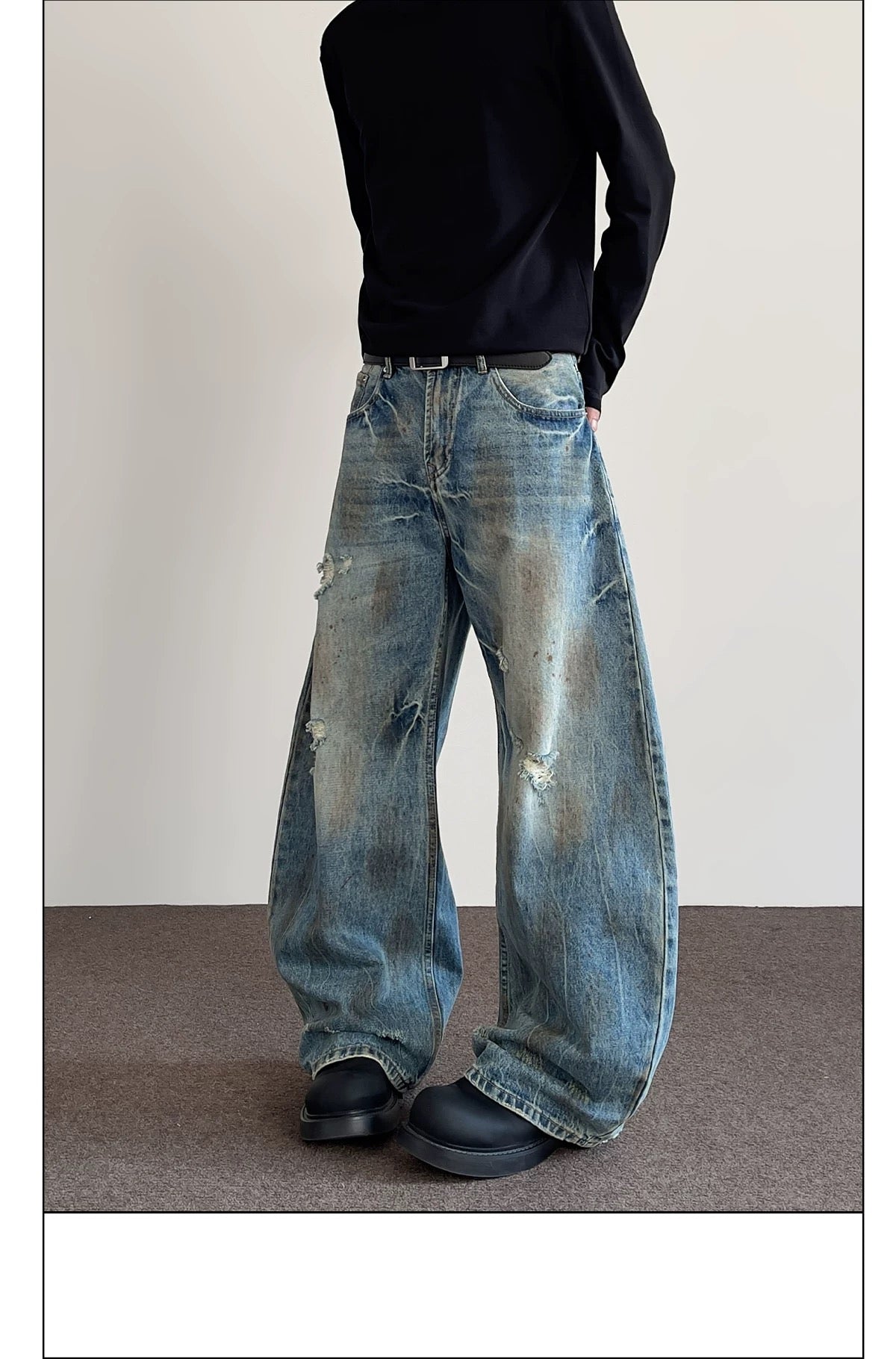 Men’s American Vintage Wide-Leg Denim Jeans FE0379