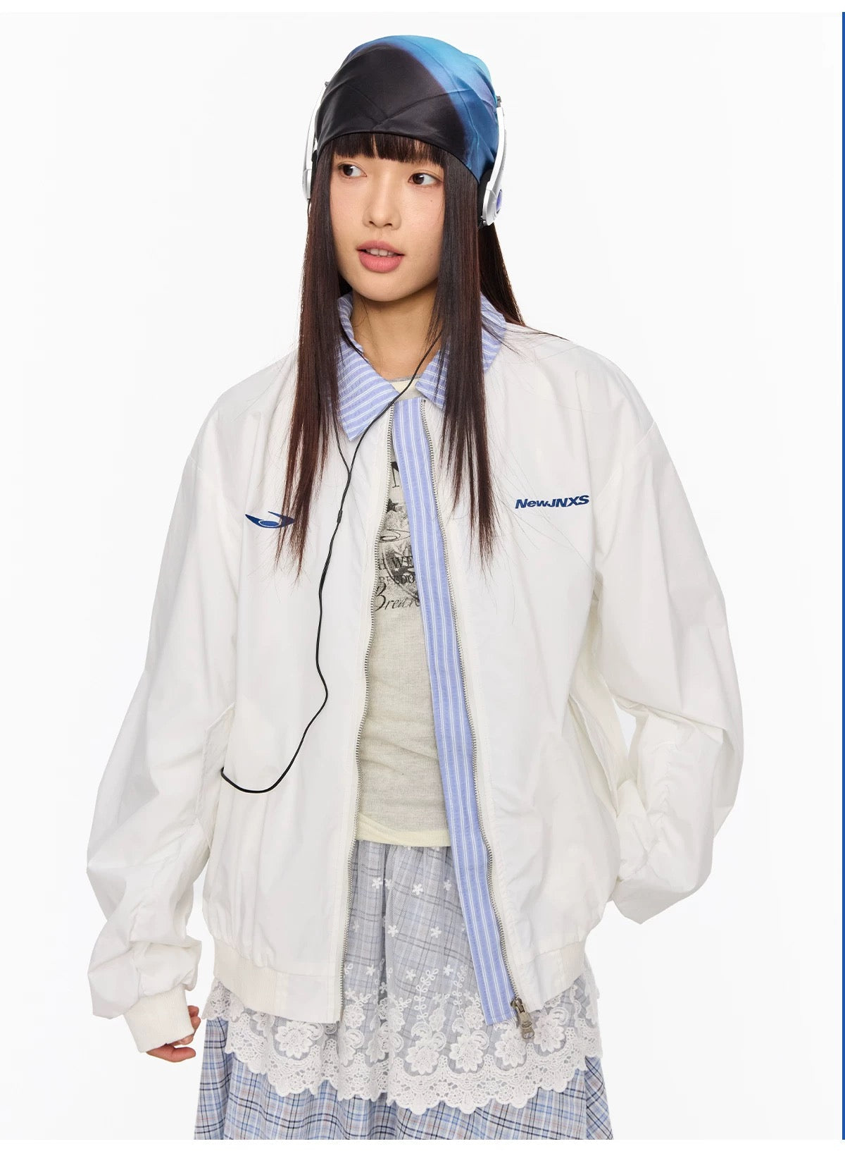 Men’s Vintage Embroidered Layered Baseball Jacket – Retro Streetwear Bomber Coat FE0017