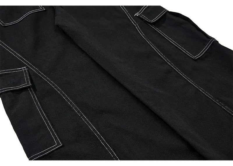 American Curved Wide-Leg Streetwear Trousers FE0297