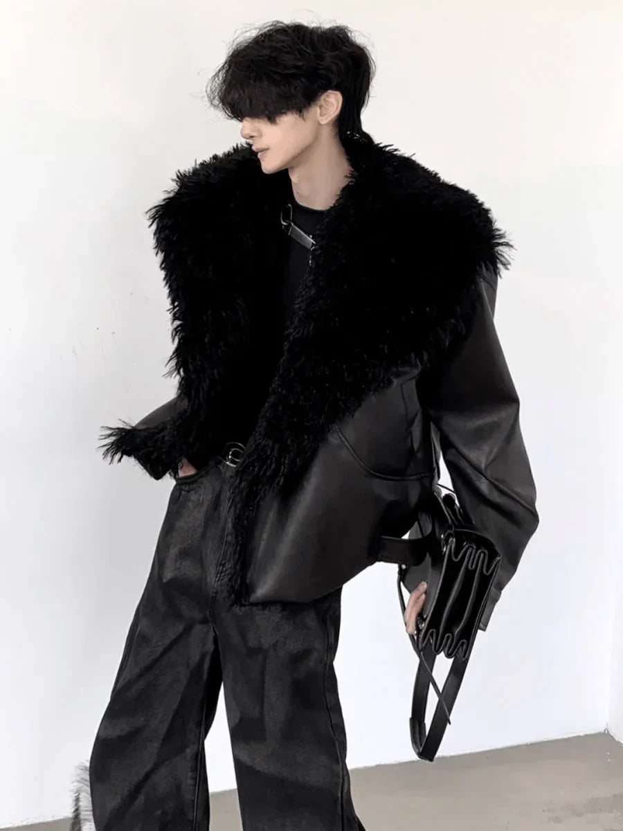 FUR LEATHER JACKET FE0454
