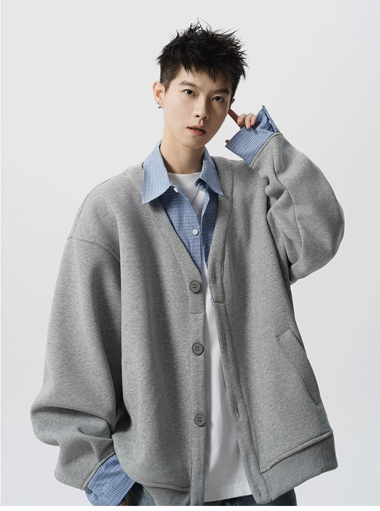 Relaxed Vintage Streetwear Sweater Jacket FE0320
