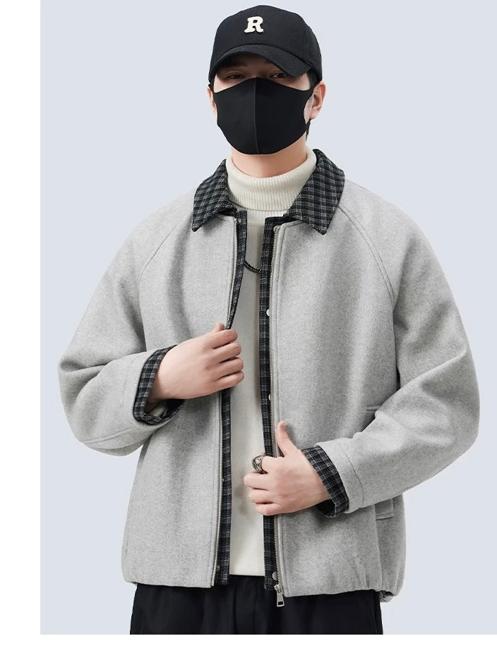 Men’s Loose-Fit Sheep Wool Padded Jacket FE0075