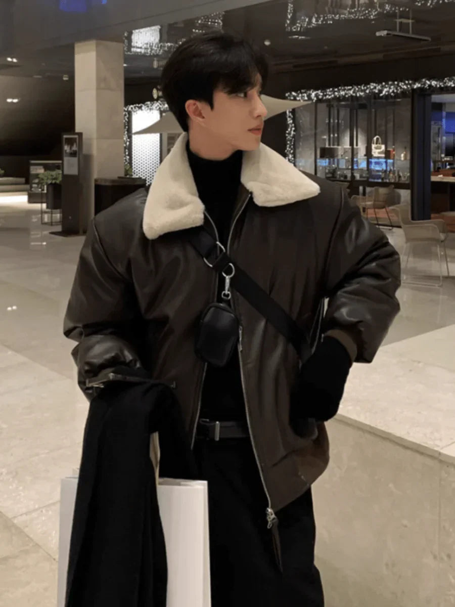 KOREAN LAMB WOOL COTTON COAT JACKET FE0467