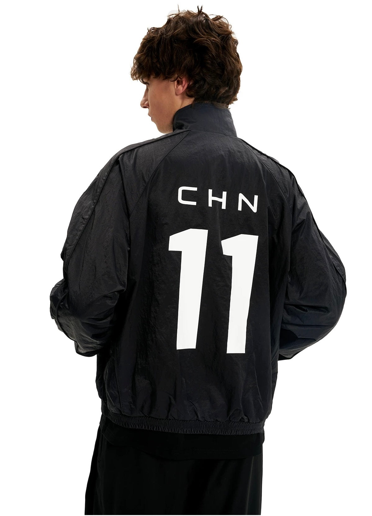 American Letter Print Jacket – Vintage Streetwear Varsity Zip Jacket FE0070