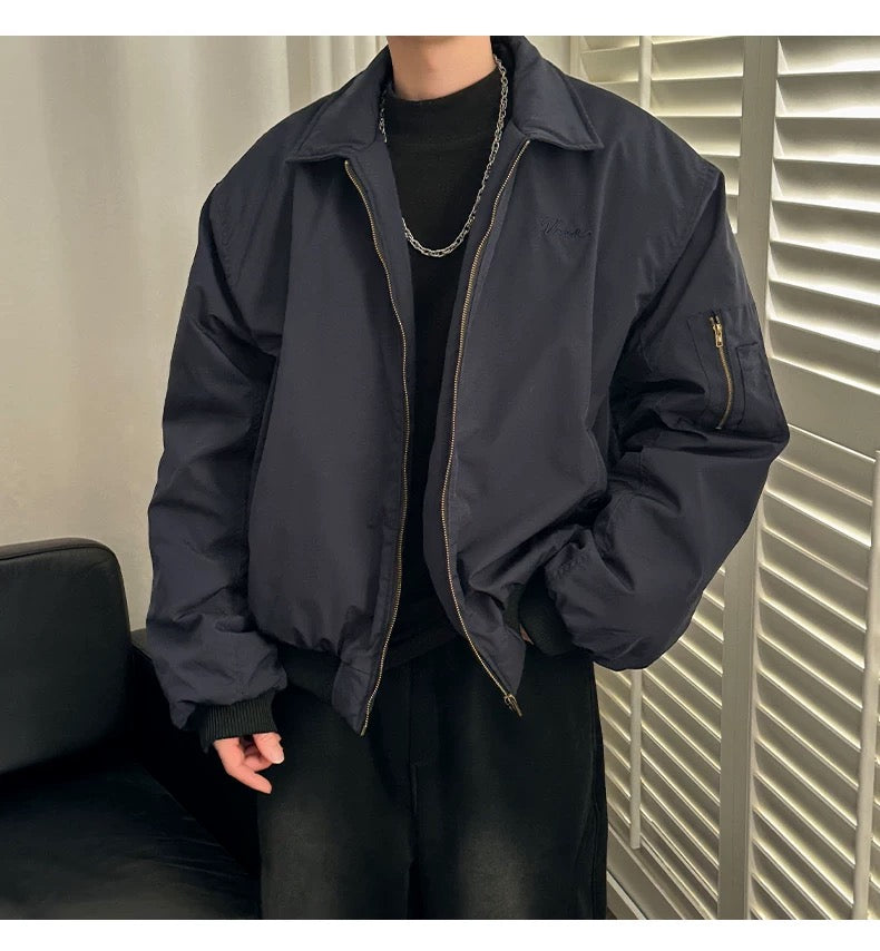 Men’s Vintage Bomber Puffer Jacket FE0299