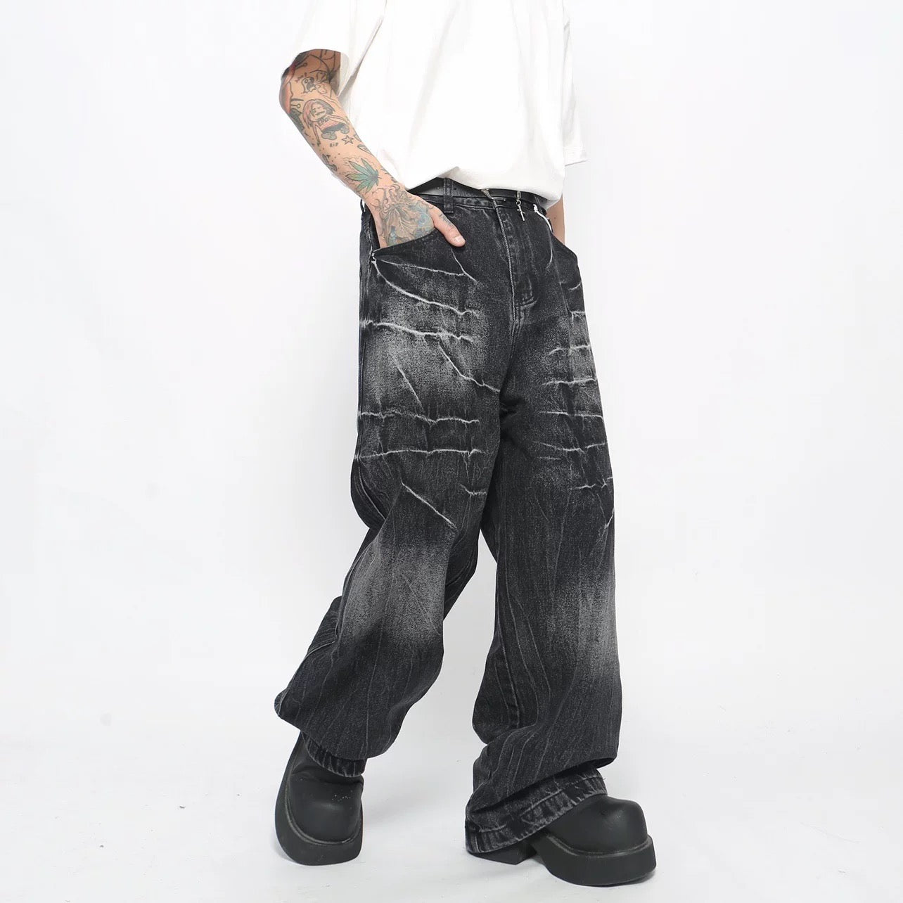 Men’s American Vintage Wide-Leg Denim Jeans FE0372