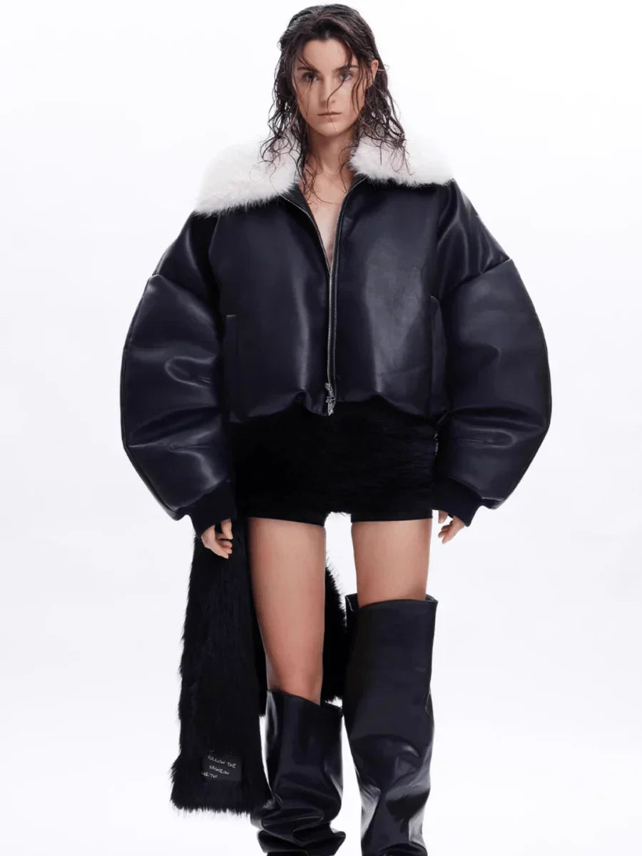 COTTON LEATHER JACKET FE0486