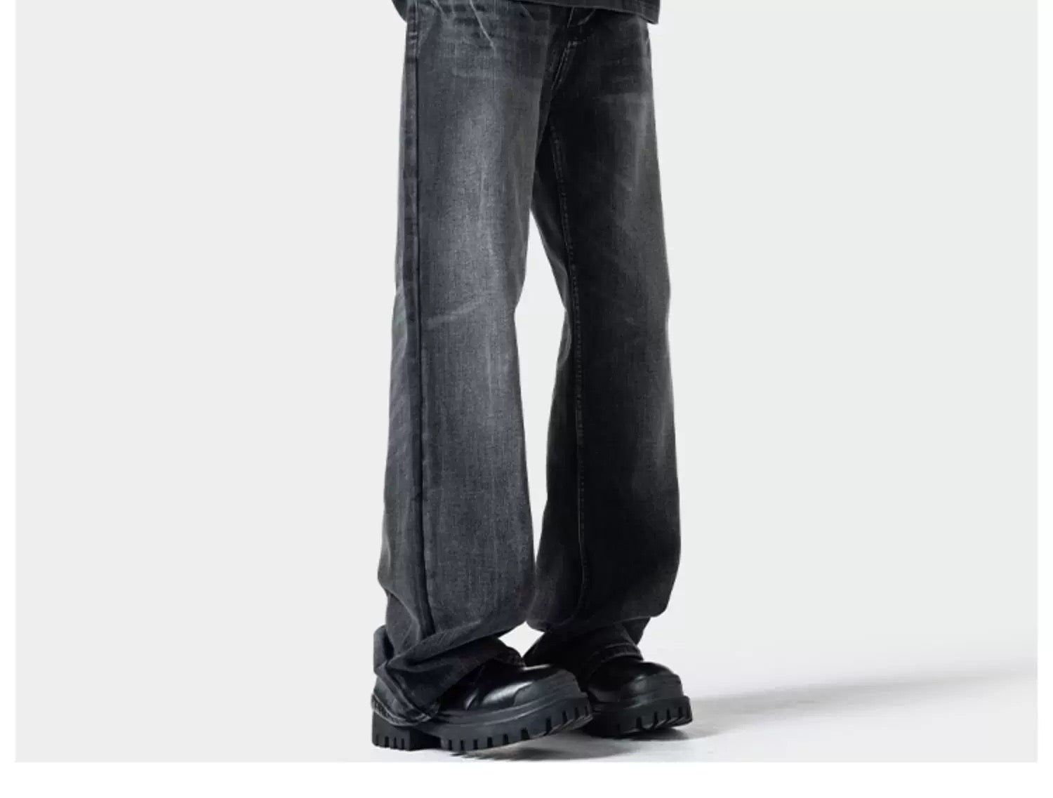 Men’s Lightning Flare Jeans – American Retro Street Denim Pants FE0304