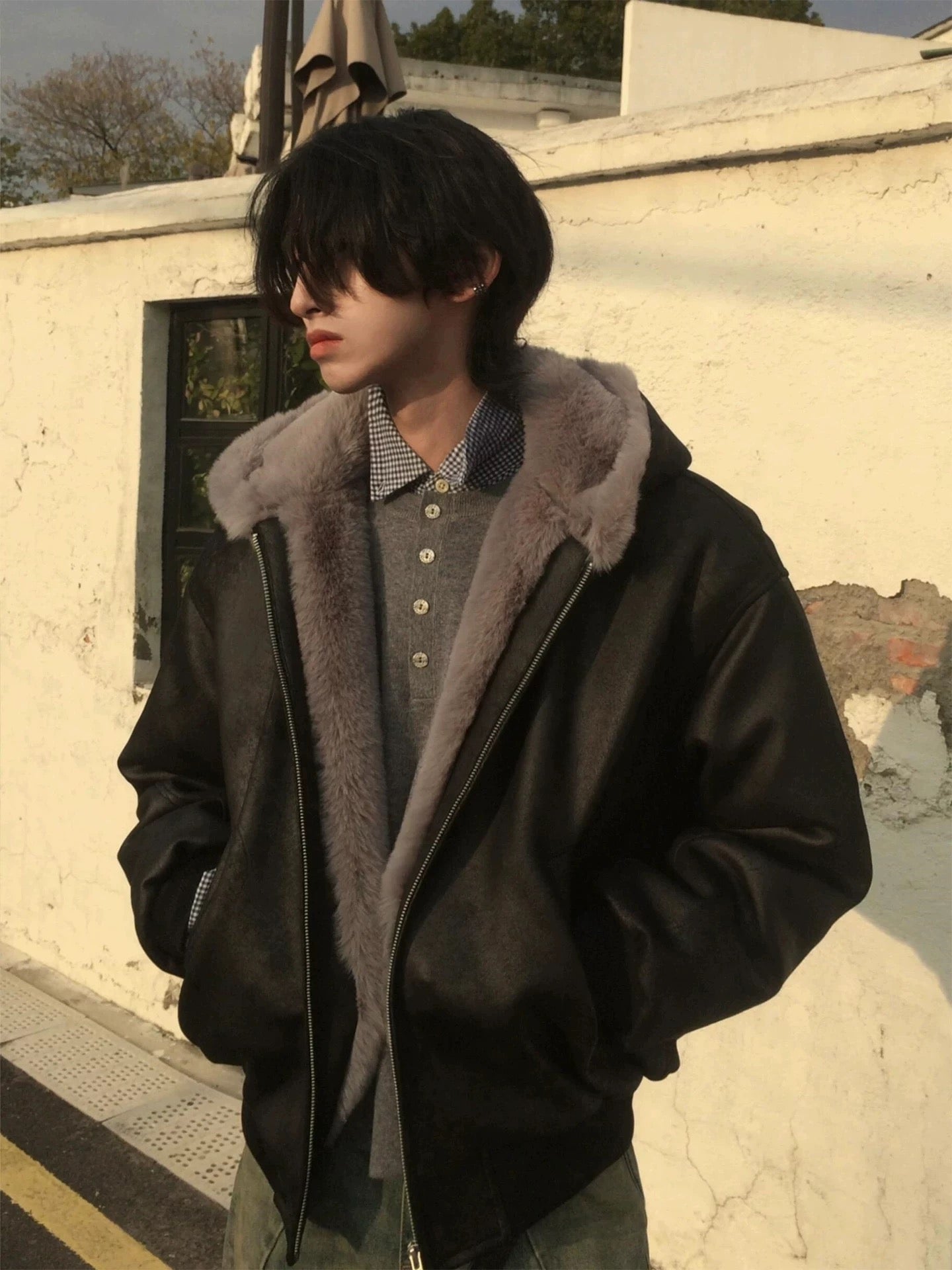 Men’s American Vintage PU Leather Jacket FE0398