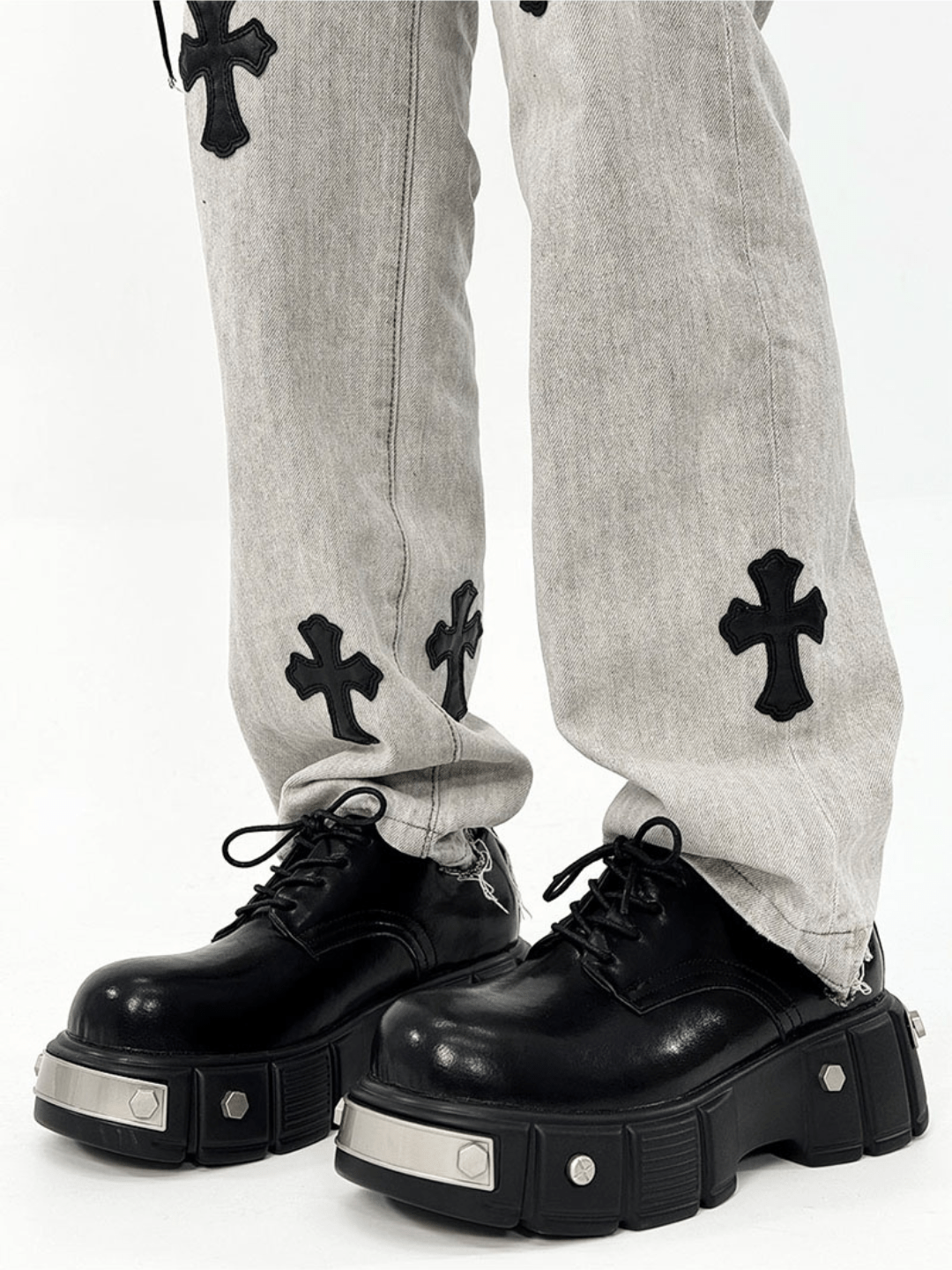Head Round Toe Leather Shoes S041