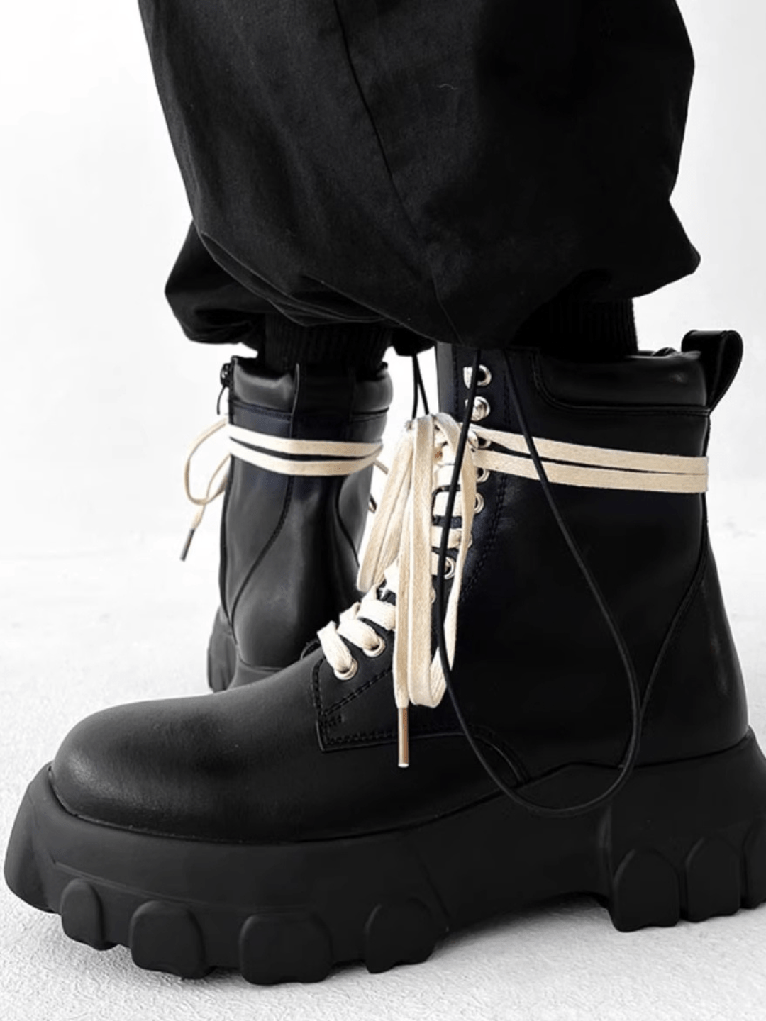 British style leather zipper shoes S040