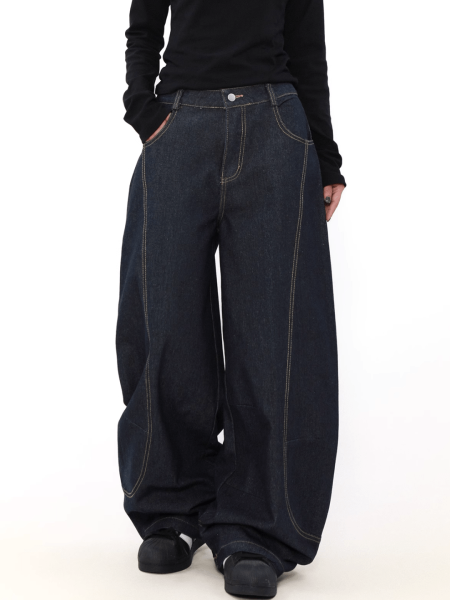 wide leg straight jeans FE0108