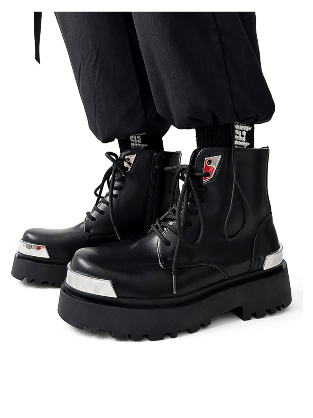 High-top Motorcycle Leather Work Boots S047