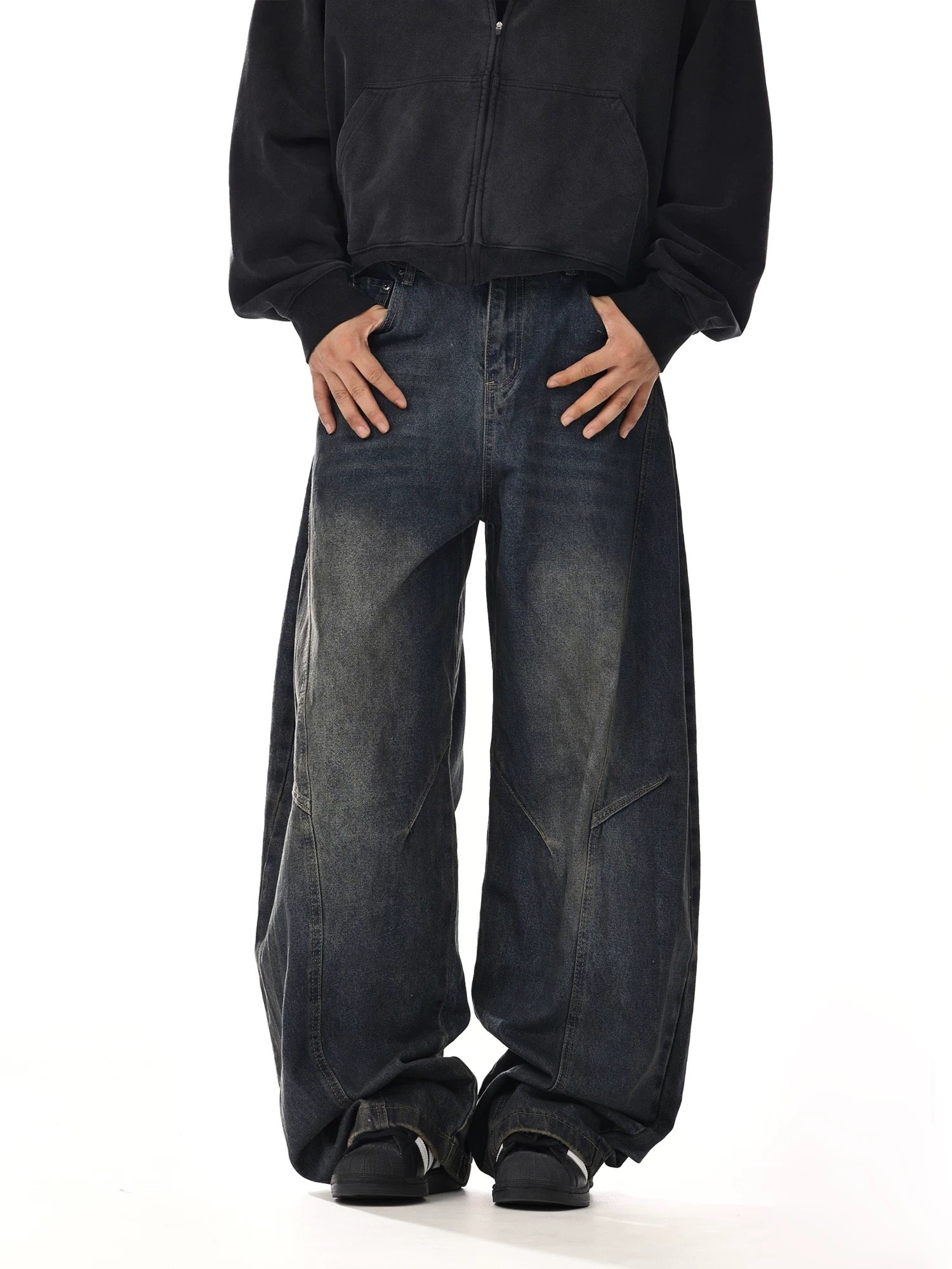 American Retro Wide-Leg Denim Pants FE0307