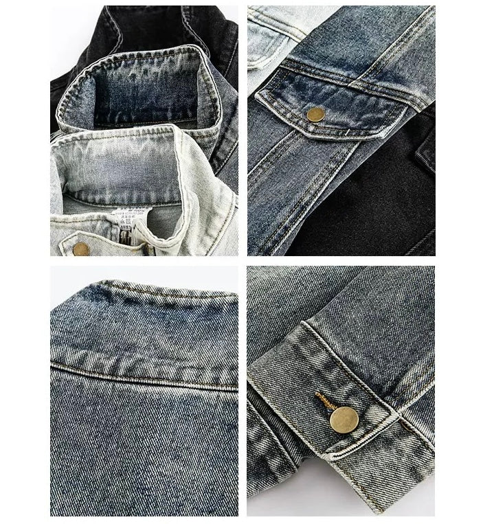 Men’s Vintage Washed Denim Jacket FE0322