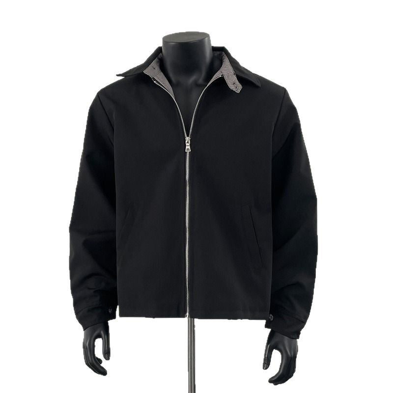 CLEANFIT PLAID COLLAR ZIP JACKET FE0206