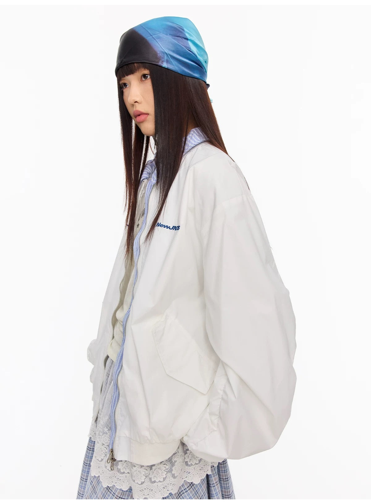 Men’s Vintage Embroidered Layered Baseball Jacket – Retro Streetwear Bomber Coat FE0017