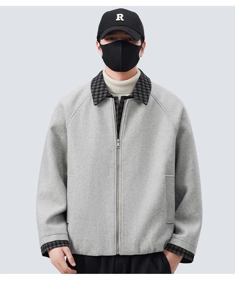 Men’s Loose-Fit Sheep Wool Padded Jacket FE0075
