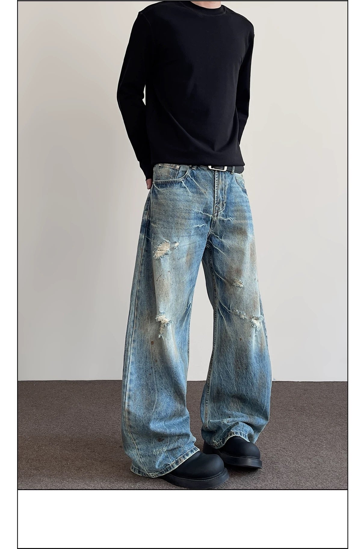 Men’s American Vintage Wide-Leg Denim Jeans FE0379