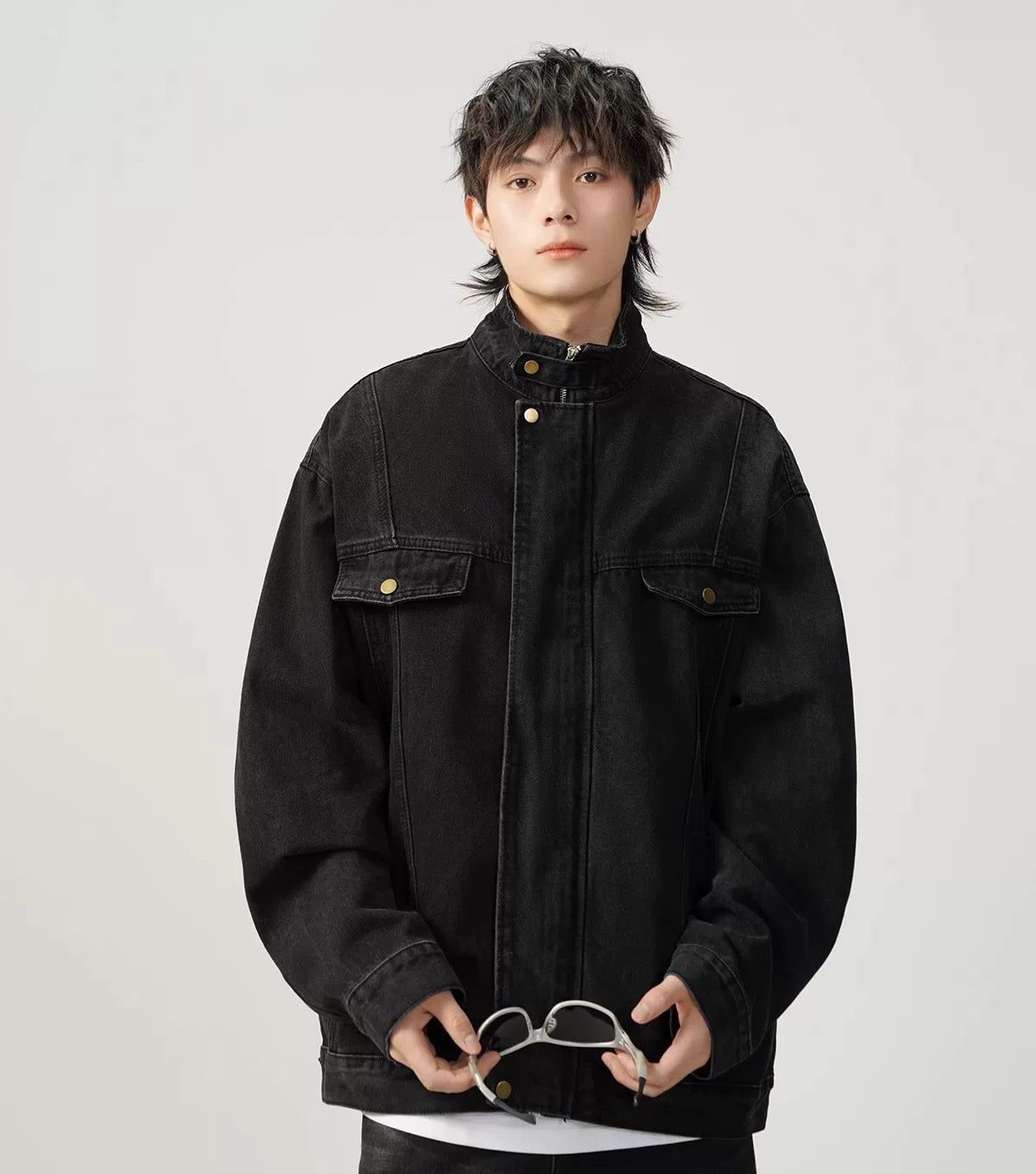 Men’s Vintage Washed Denim Jacket FE0322
