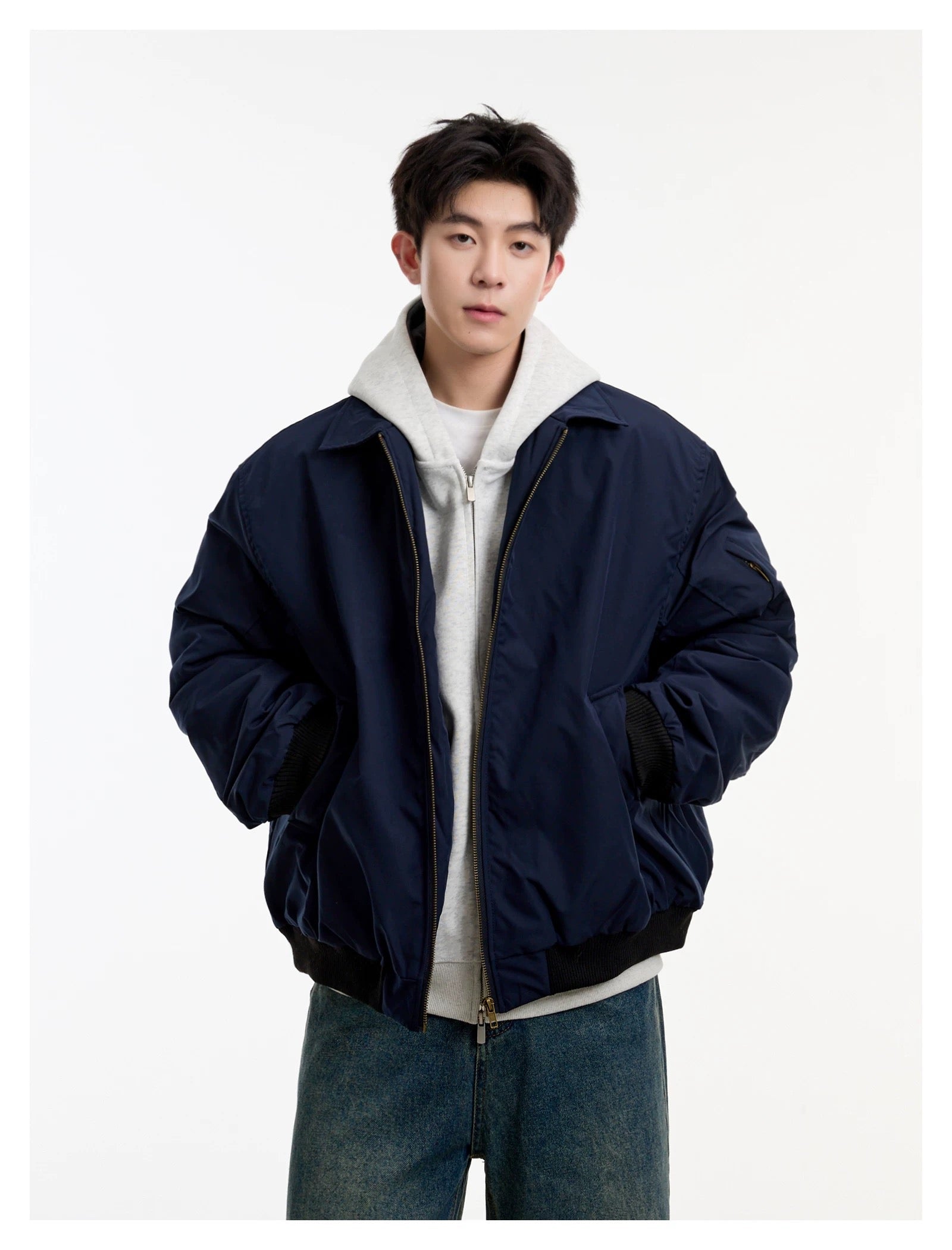 Men’s Vintage Bomber Puffer Jacket FE0299