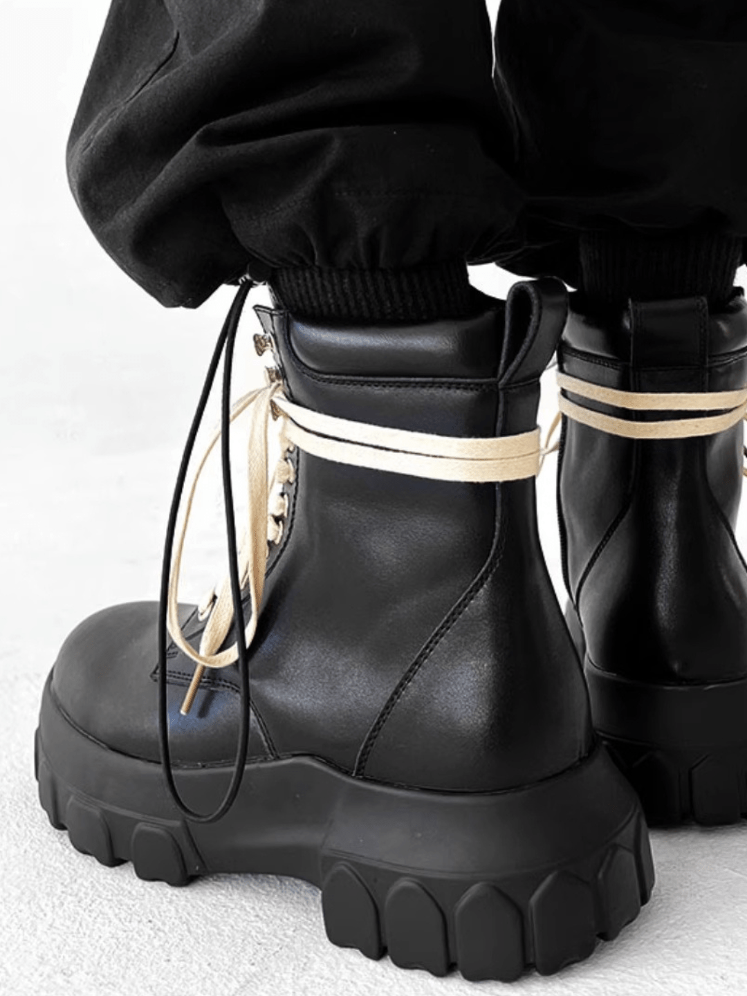British style leather zipper shoes S040