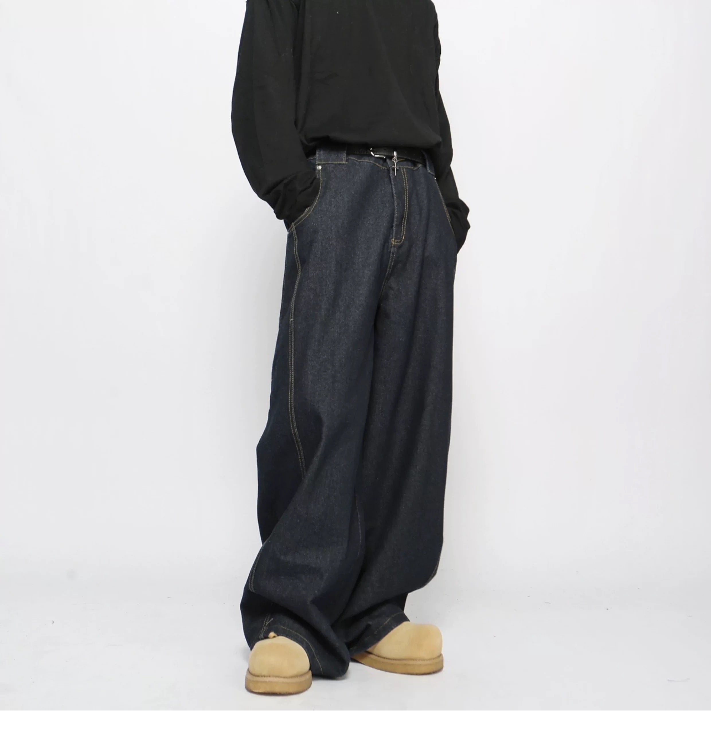 Men’s American Vintage Wide-Leg Denim Jeans FE0371