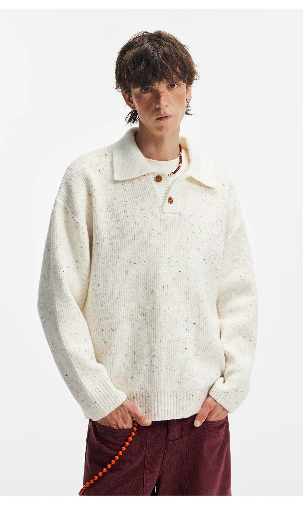 Men’s American Streetwear Loose Knit Sweater FE0391