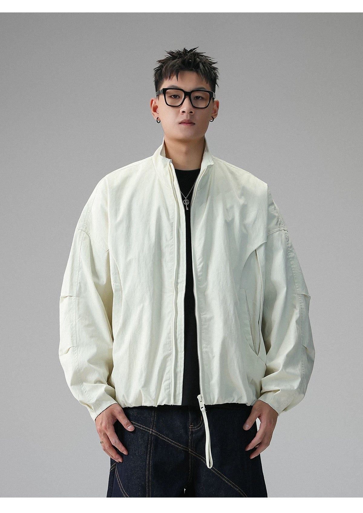 American Stand-Collar Jacket – Vintage Minimalist Streetwear Outerwear FE0351