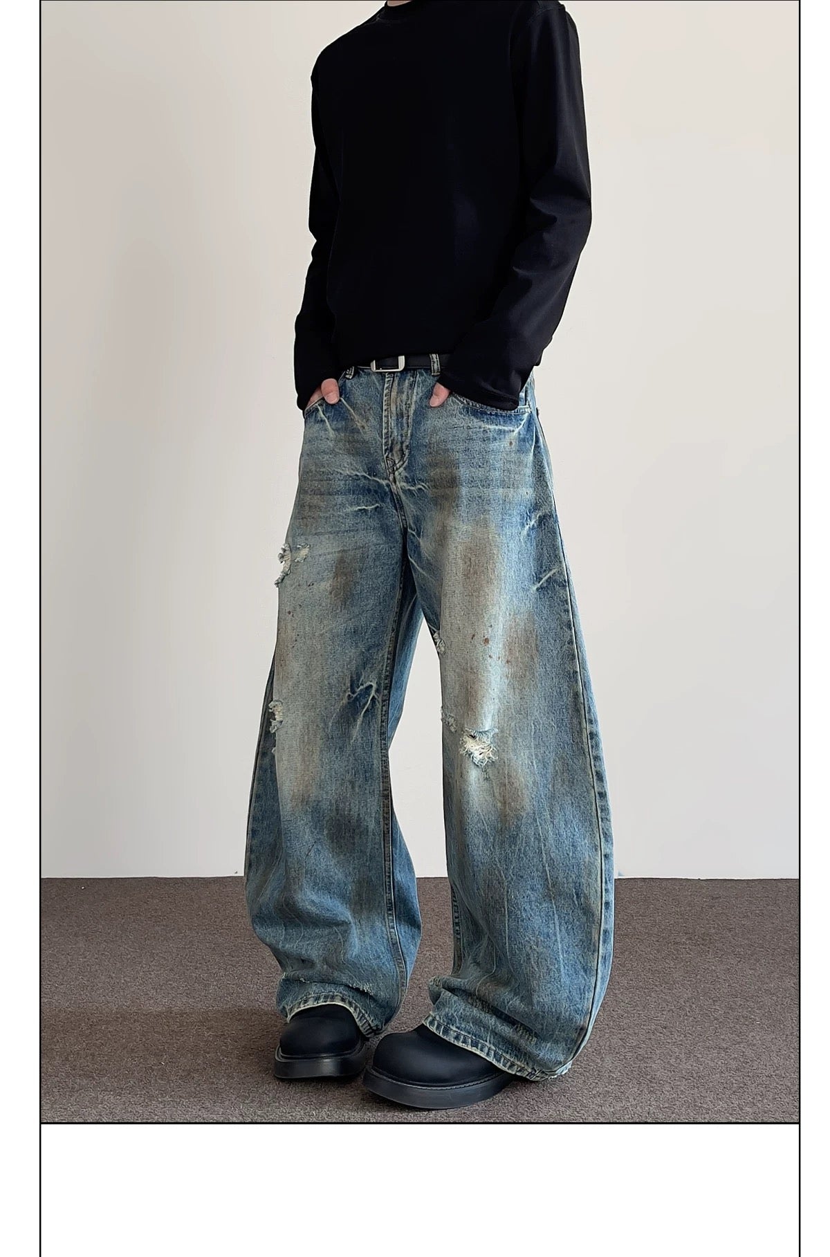 Men’s American Vintage Wide-Leg Denim Jeans FE0379