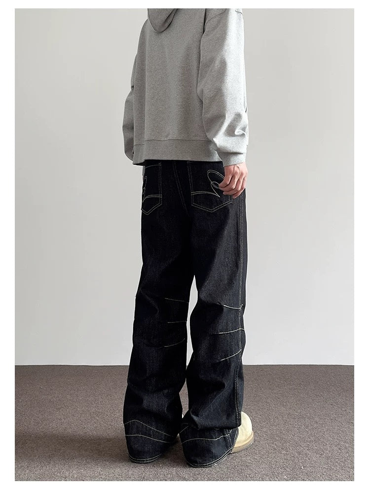 Men’s American Vintage Wide-Leg Denim Jeans FE0382