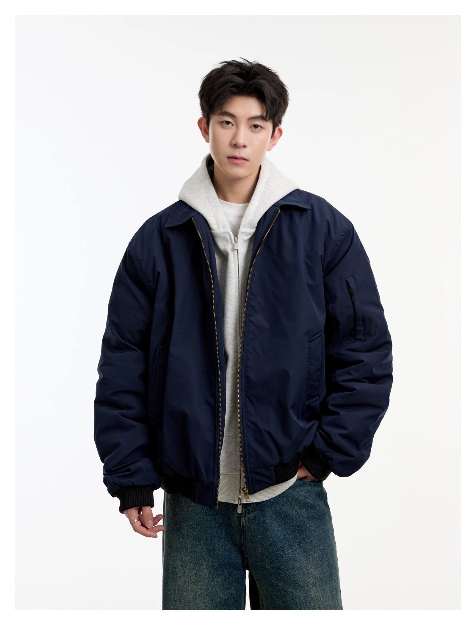Men’s Vintage Bomber Puffer Jacket FE0299